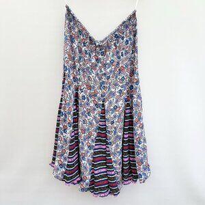 Diane Freis Georgette rare Vintage 80s Pleated Skirt full A-line sz 12